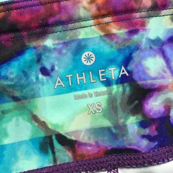 Athleta Leggings Floral Fade Sonar Capri Women's XS Activewear Workout‎ Pants - Picture 3 of 15